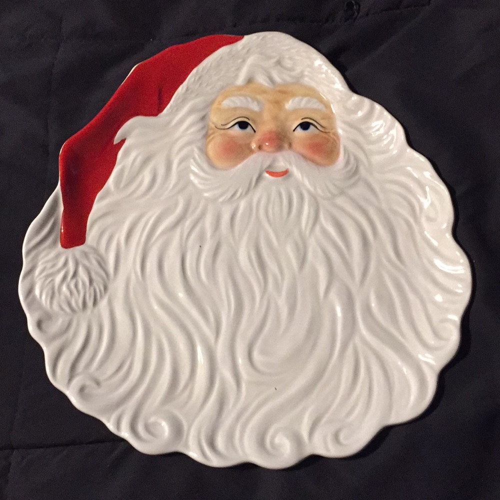 Vintage Santa cookie plate